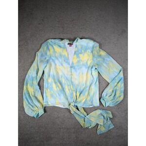 Two by Vince Camuto Ladies Top Size‎ XS Floral Blue, Green, and Yellow